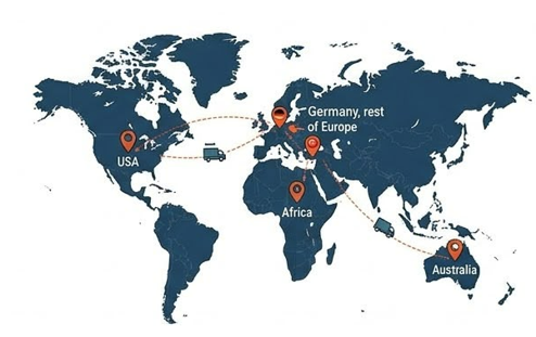 Unsere Einsatzgebiete: USA, Europa, Türkei, Afrika und Australien